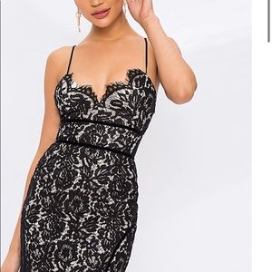 Superdown aria lace mini dress (small)